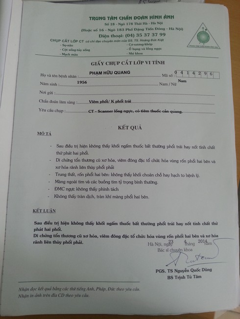 Suýt chết sau truyền hóa chất, người đàn ông chiến thắng ung thư phổi - ảnh 1