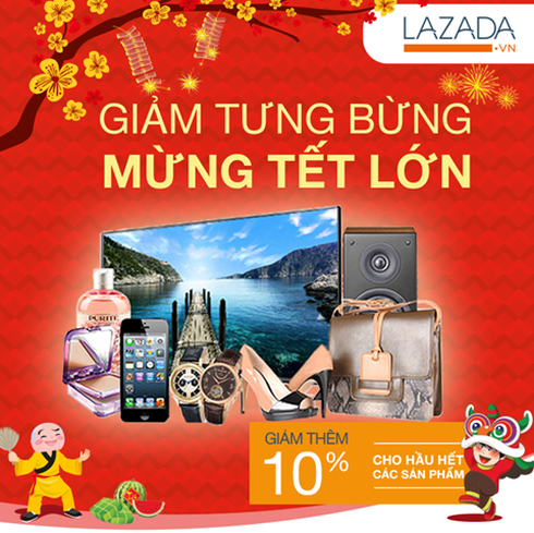 Giảm giá “khủng” mừng Tết lớn tại Lazada - ảnh 1