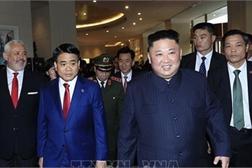 Chủ tịch TP Hà Nội đón Chủ tịch Triều Tiên Kim Jong-un ở khách sạn Melia