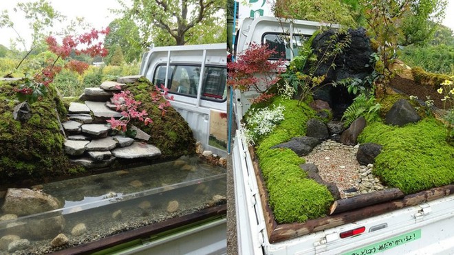 Độc đáo những khu vườn di động trên xe tải ở Nhật Bản
