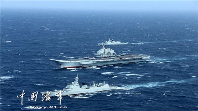 Tàu sân bay nào của Trung Quốc đang tập trận trên Biển Đông?