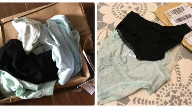 Đặt mua khăn trải bàn ren trên Lazada, mẹ trẻ nhận được một thùng…quần xi-lip