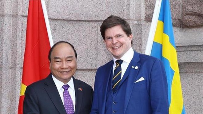 Thủ tướng Nguyễn Xuân Phúc gặp Chủ tịch Quốc hội Thụy Điển