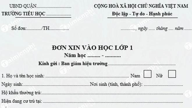 Hướng dẫn cách làm đơn xin vào học lớp 1 chính xác nhất Hướng Dẫn Cách Làm Đơn Xin Vào Học Lớp 1 Chính Xác Nhất