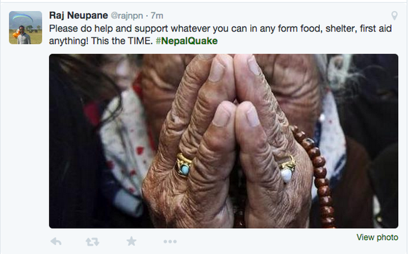 Người dùng mạng xã hội cầu nguyện cho nạn nhân động đất Nepal - ảnh 6