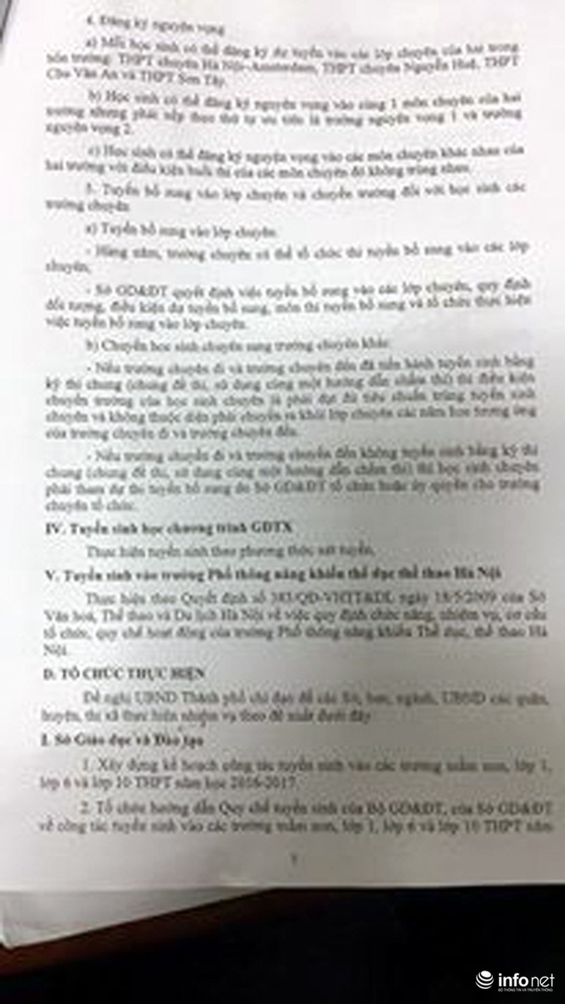 Hà Nội: Chính thức công bố hình thức tuyển sinh đầu cấp năm học 2016-2017 - ảnh 6