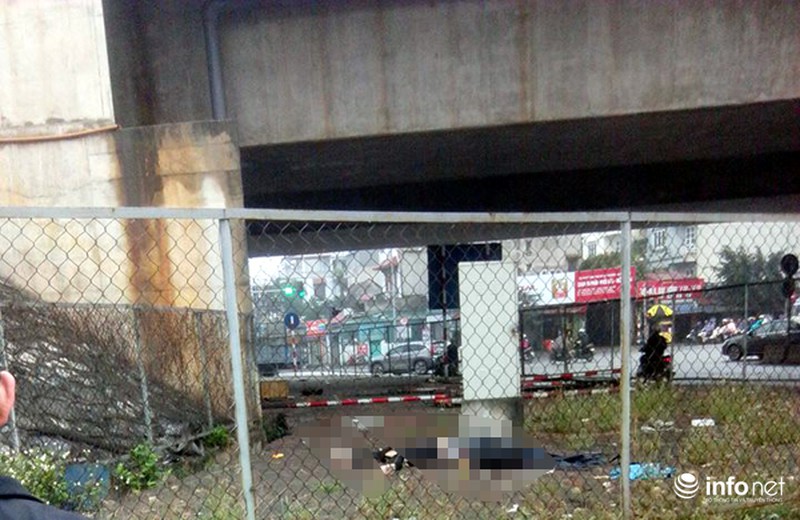Văng từ cầu Thanh Trì xuống đất, một người đàn ông tử vong - ảnh 1