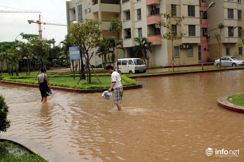 Dân chung cư khốn khổ sau cơn mưa lớn - ảnh 9