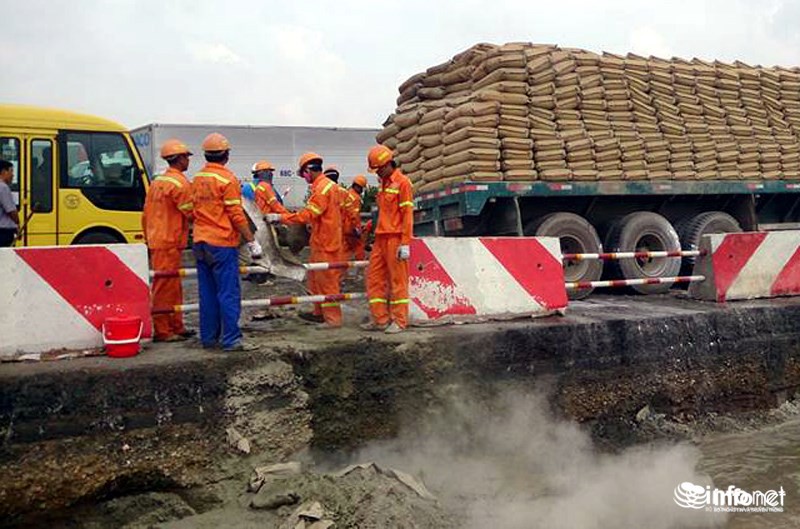 Xe container bốc cháy nghi ngút trên đường cao tốc - ảnh 1