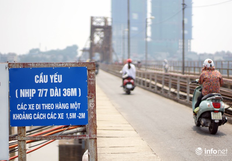 Xem công nhân sửa cầu Long Biên