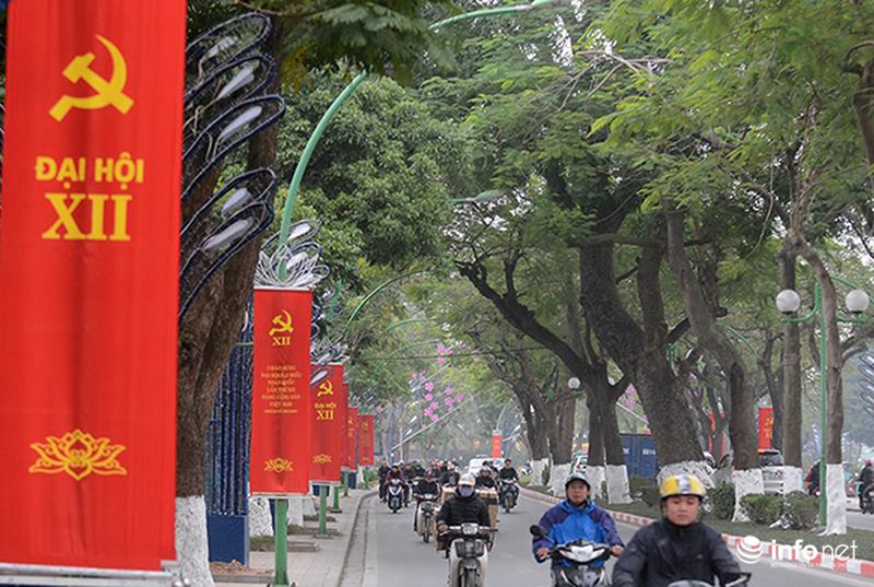 Đường phố trang hoàng chào mừng Đại hội Đảng khoá 12 - ảnh 2
