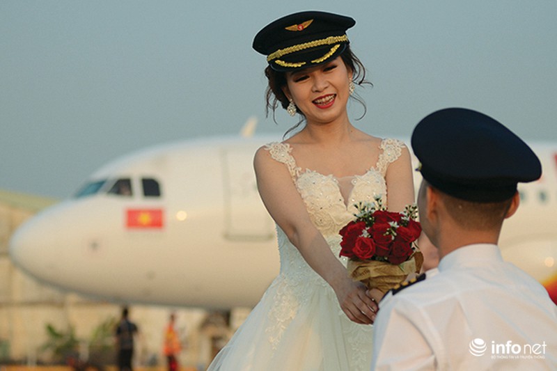 Bộ ảnh cưới độc đáo của nữ phi công xinh đẹp trong ngày 8/3 - ảnh 2