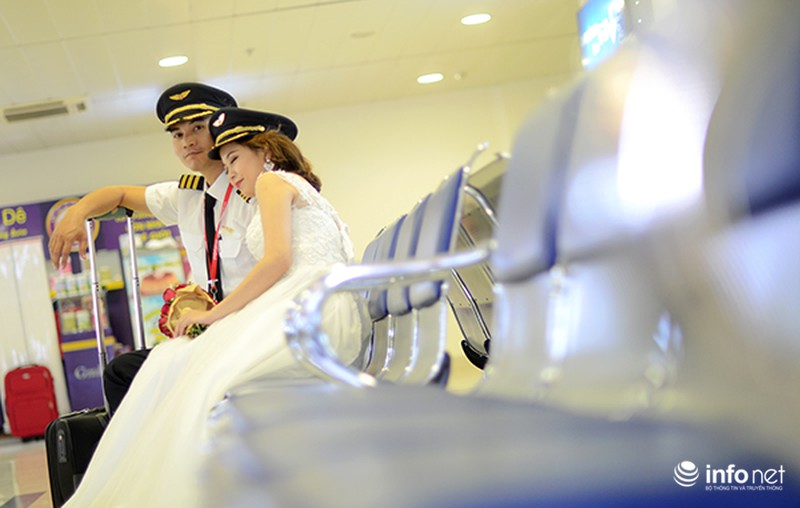 Bộ ảnh cưới độc đáo của nữ phi công xinh đẹp trong ngày 8/3 - ảnh 4