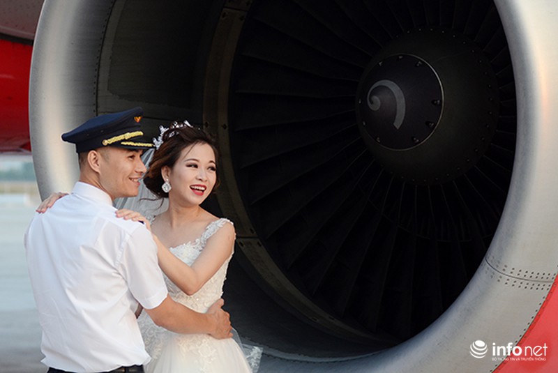 Bộ ảnh cưới độc đáo của nữ phi công xinh đẹp trong ngày 8/3 - ảnh 5