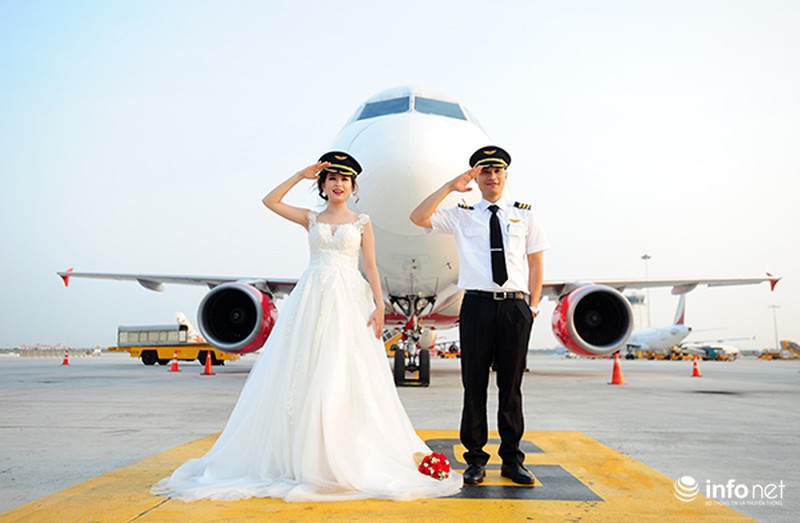 Bộ ảnh cưới độc đáo của nữ phi công xinh đẹp trong ngày 8/3 - ảnh 8