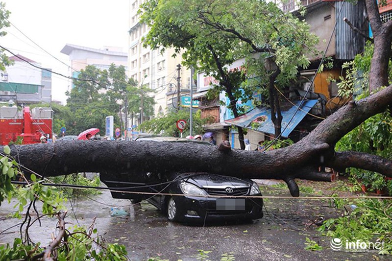 Nhiều tuyến đường Hà Nội tê liệt sau mưa bão - ảnh 3