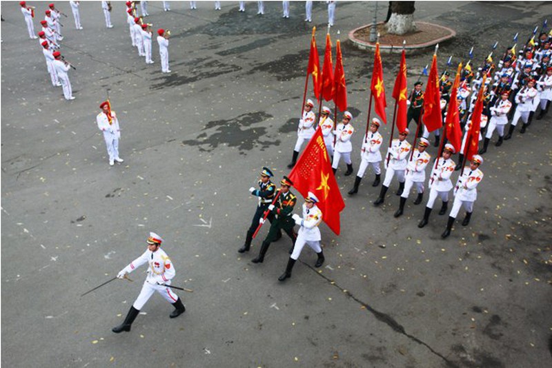 Xem Đoàn Nghi lễ quân đội tổng duyệt chương trình Điện Biên Phủ - ảnh 11