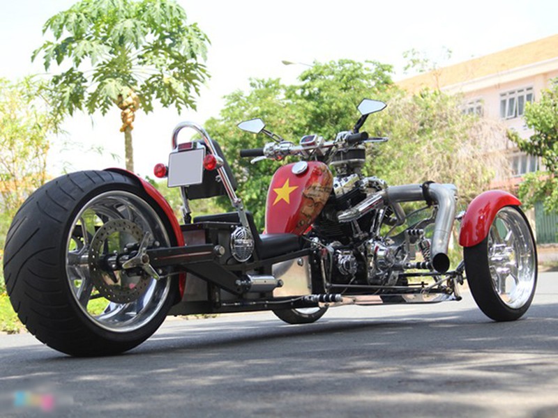 Chiếc Roadstercycle 3 bánh in quốc kỳ Việt Nam - ảnh 1