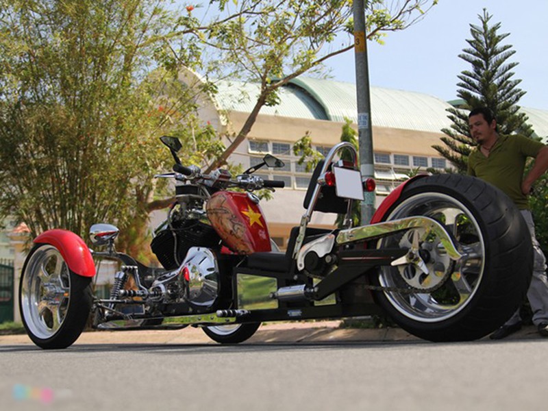 Chiếc Roadstercycle 3 bánh in quốc kỳ Việt Nam - ảnh 4