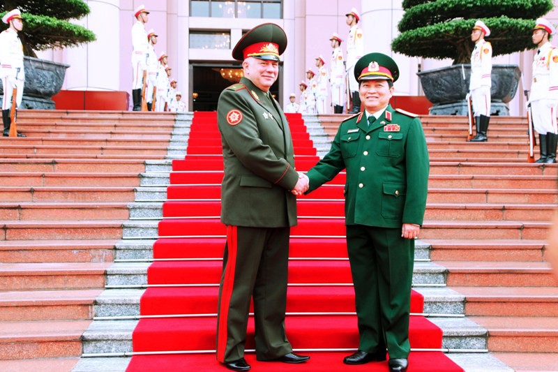 Hình ảnh tướng Cộng hoà Belarus thăm Bộ Quốc phòng Việt Nam - ảnh 5