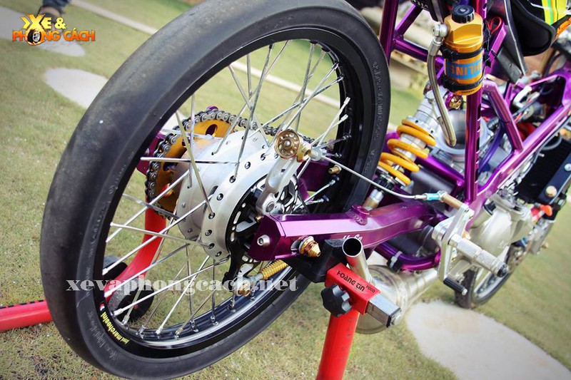 Xe máy Yamaha Z125 độ Drag tím 350 triệu tại Lâm Đồng - ảnh 4