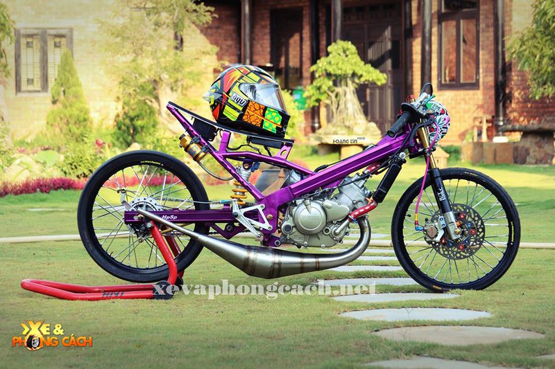 Xe máy Yamaha Z125 độ Drag tím 350 triệu tại Lâm Đồng - ảnh 1