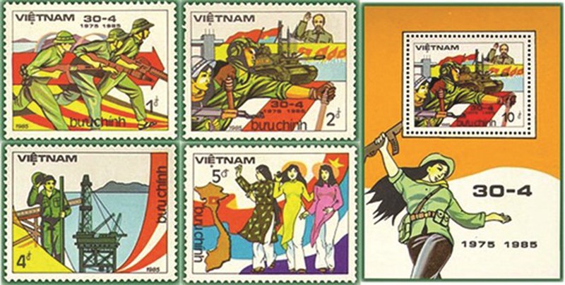 Dấu ấn người chiến sỹ QĐND Việt Nam ngày Giải phóng miền Nam trên tem bưu chính - ảnh 2