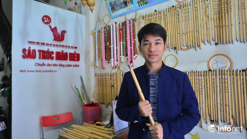 Chàng trai tay trắng khởi nghiệp từ niềm đam mê sáo trúc - ảnh 1