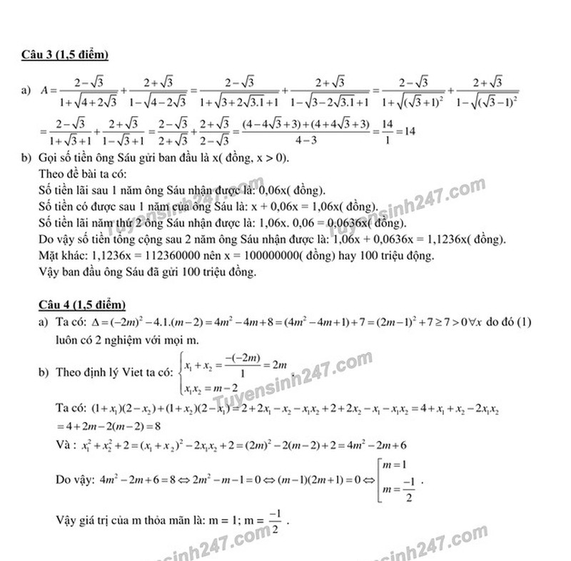 Gợi ý đáp án môn Toán thi lớp 10 TP.HCM - ảnh 4