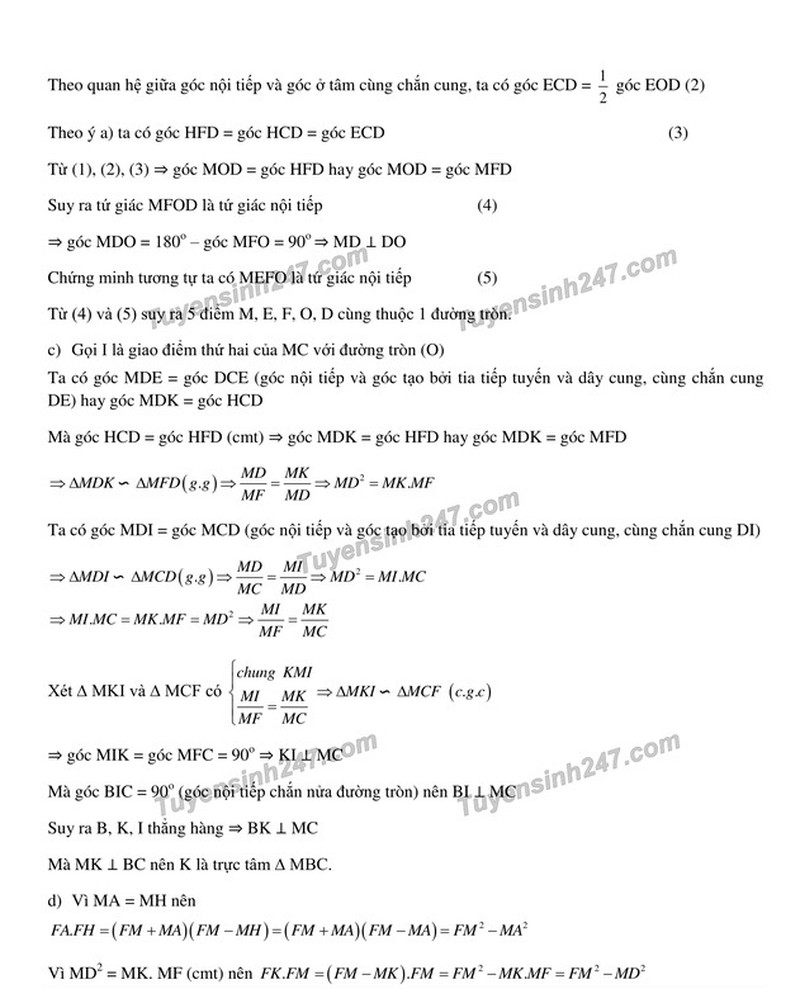 Gợi ý đáp án môn Toán thi lớp 10 TP.HCM - ảnh 6