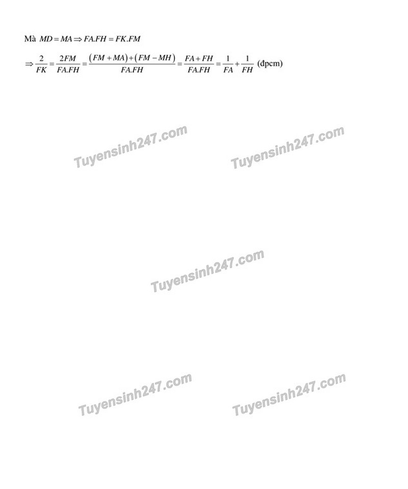 Gợi ý đáp án môn Toán thi lớp 10 TP.HCM - ảnh 7