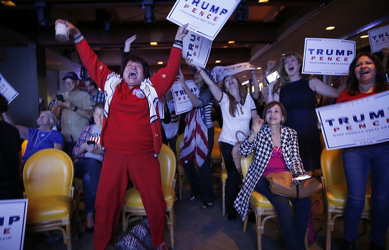Chùm ảnh ăn mừng chiến thắng của những người ủng hộ Donald Trump - ảnh 1