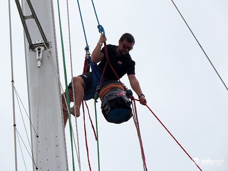 Thủy thủ Clipper làm “người nhện” trên các cột thuyền buồm - ảnh 6