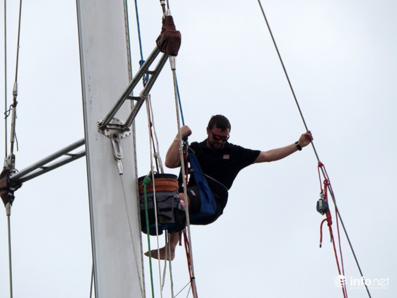 Thủy thủ Clipper làm “người nhện” trên các cột thuyền buồm - ảnh 9