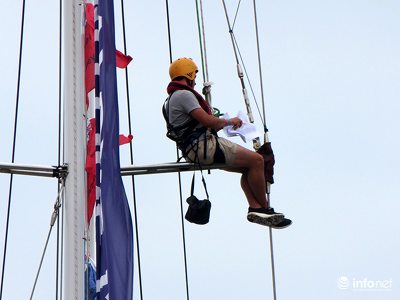 Thủy thủ Clipper làm “người nhện” trên các cột thuyền buồm - ảnh 10