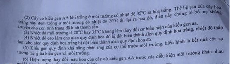 Đề Sinh học kỳ thi THPT quốc gia 2016 - ảnh 16
