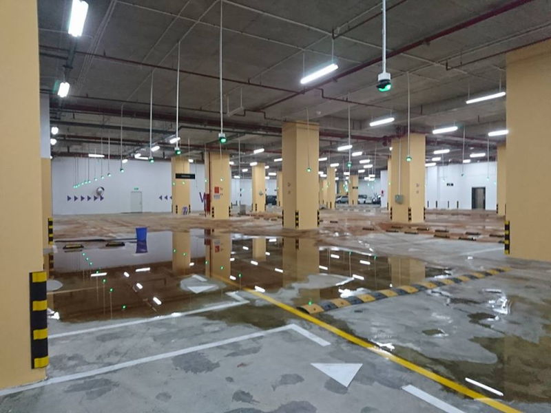 Cám cảnh hầm xe bốc mùi hôi thối, nước ngập hành lang chung cư cao cấp - ảnh 10