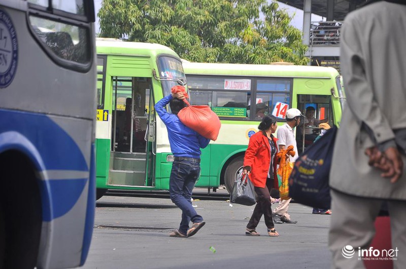 Hàng ngàn người đổ về TP.HCM sau Tết - ảnh 10