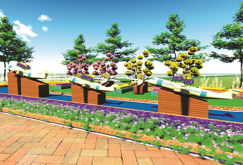 Đường hoa Trấn Biên phối cảnh dự án Cảng hàng không quốc tế Long Thành - ảnh 3