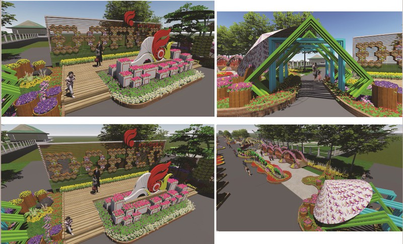 Đường hoa Trấn Biên phối cảnh dự án Cảng hàng không quốc tế Long Thành - ảnh 4