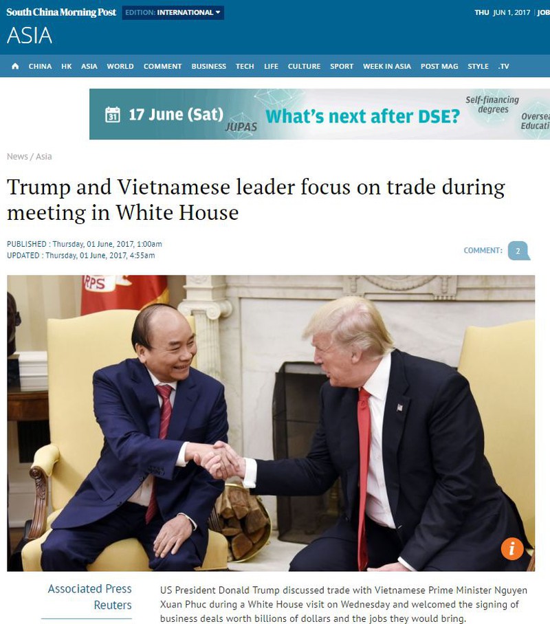 Truyền thông quốc tế: Ông Donald Trump nhiệt tình chào đón Thủ tướng Việt Nam - ảnh 5