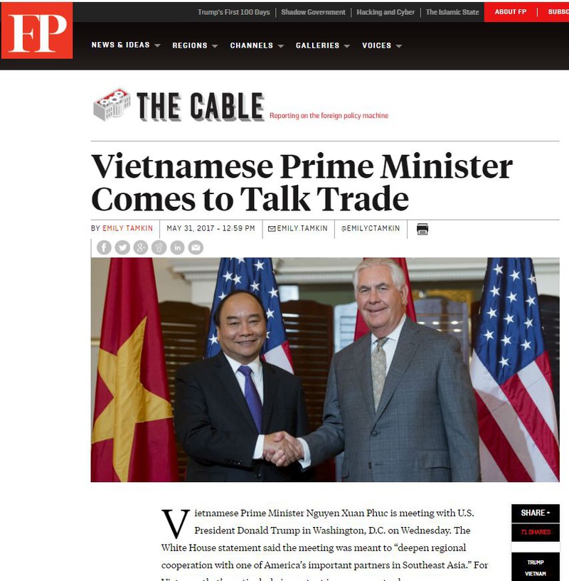 Truyền thông quốc tế: Ông Donald Trump nhiệt tình chào đón Thủ tướng Việt Nam - ảnh 7