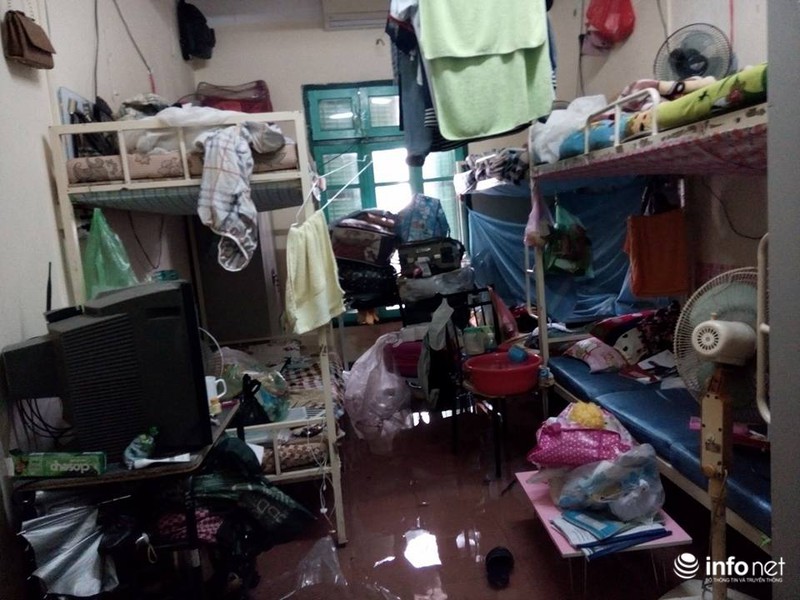 Hà Nội: Sinh viên “khóc thét” vì nước tràn lênh láng trong ký túc xá - ảnh 5