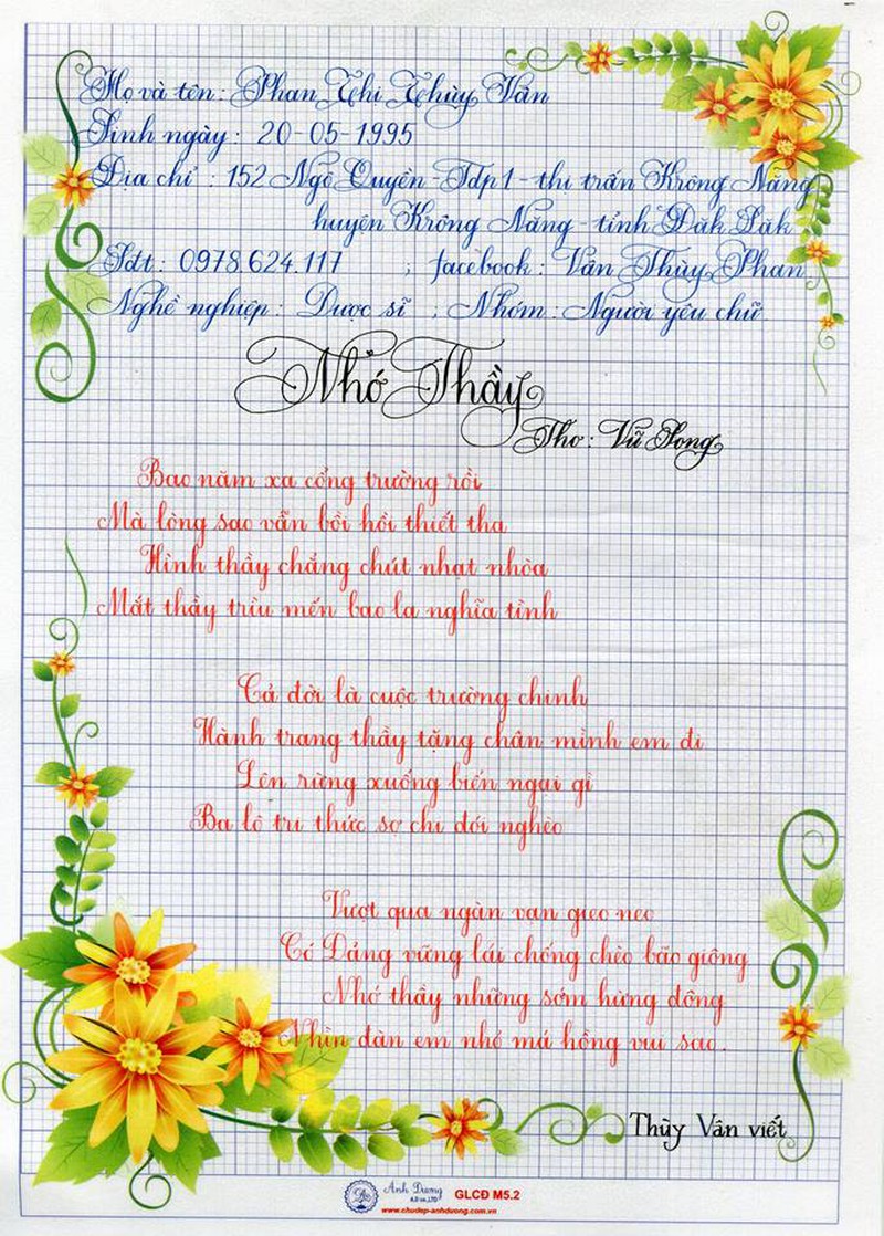 Bộ sưu tập bài thi viết chữ đẹp khiến cư dân mạng thán phục - ảnh 11