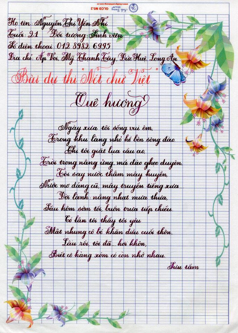 Bộ sưu tập bài thi viết chữ đẹp khiến cư dân mạng thán phục - ảnh 12