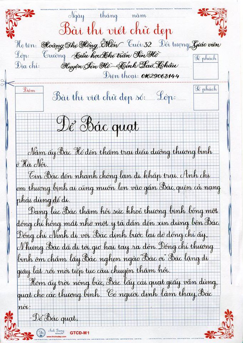 Bộ sưu tập bài thi viết chữ đẹp khiến cư dân mạng thán phục - ảnh 4