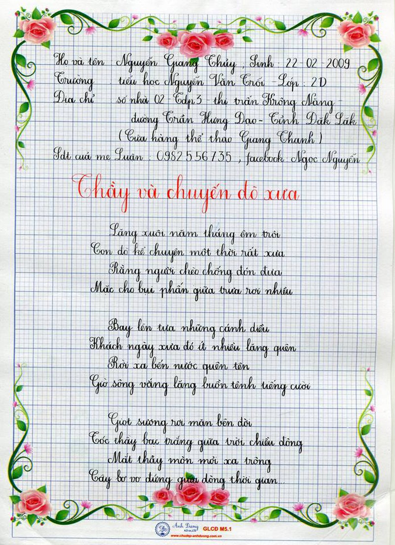Bộ sưu tập bài thi viết chữ đẹp khiến cư dân mạng thán phục - ảnh 5