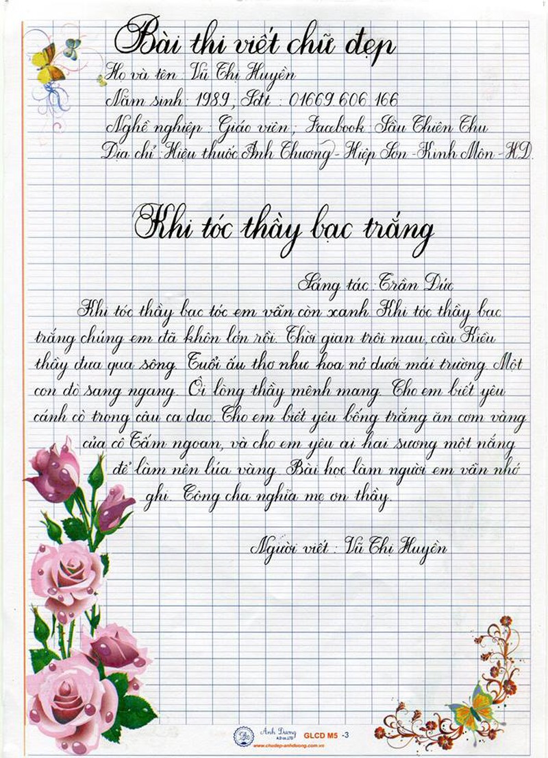 Bộ sưu tập bài thi viết chữ đẹp khiến cư dân mạng thán phục - ảnh 6