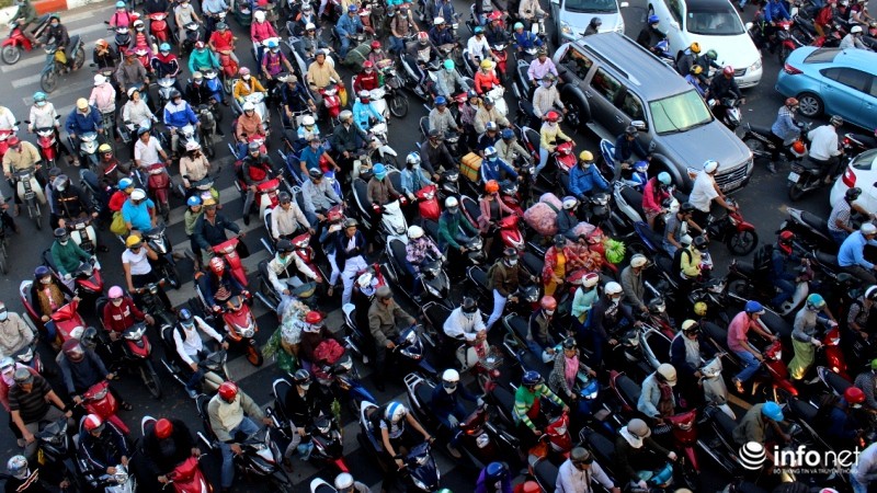 Ảnh: Cảnh kẹt xe