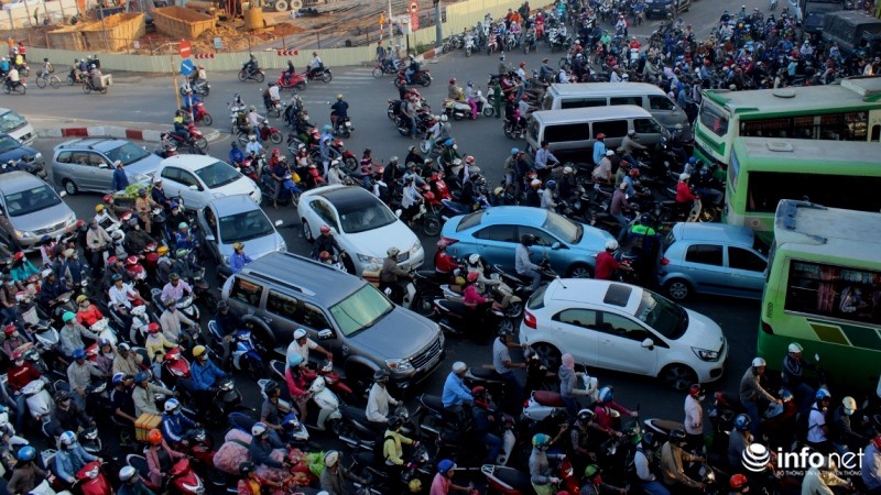 Ảnh: Cảnh kẹt xe